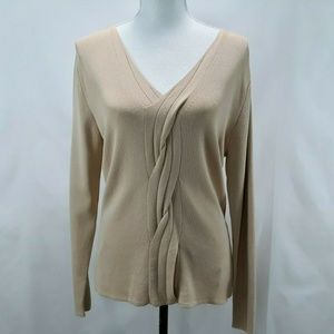 Soft Harmony Sweatshirt Sz L  Beige Long Sleeve